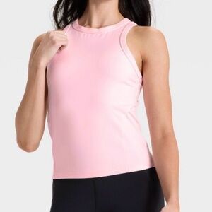 All In Motion - Women's High Neck Racerback Tank Top - Light Pink XXL